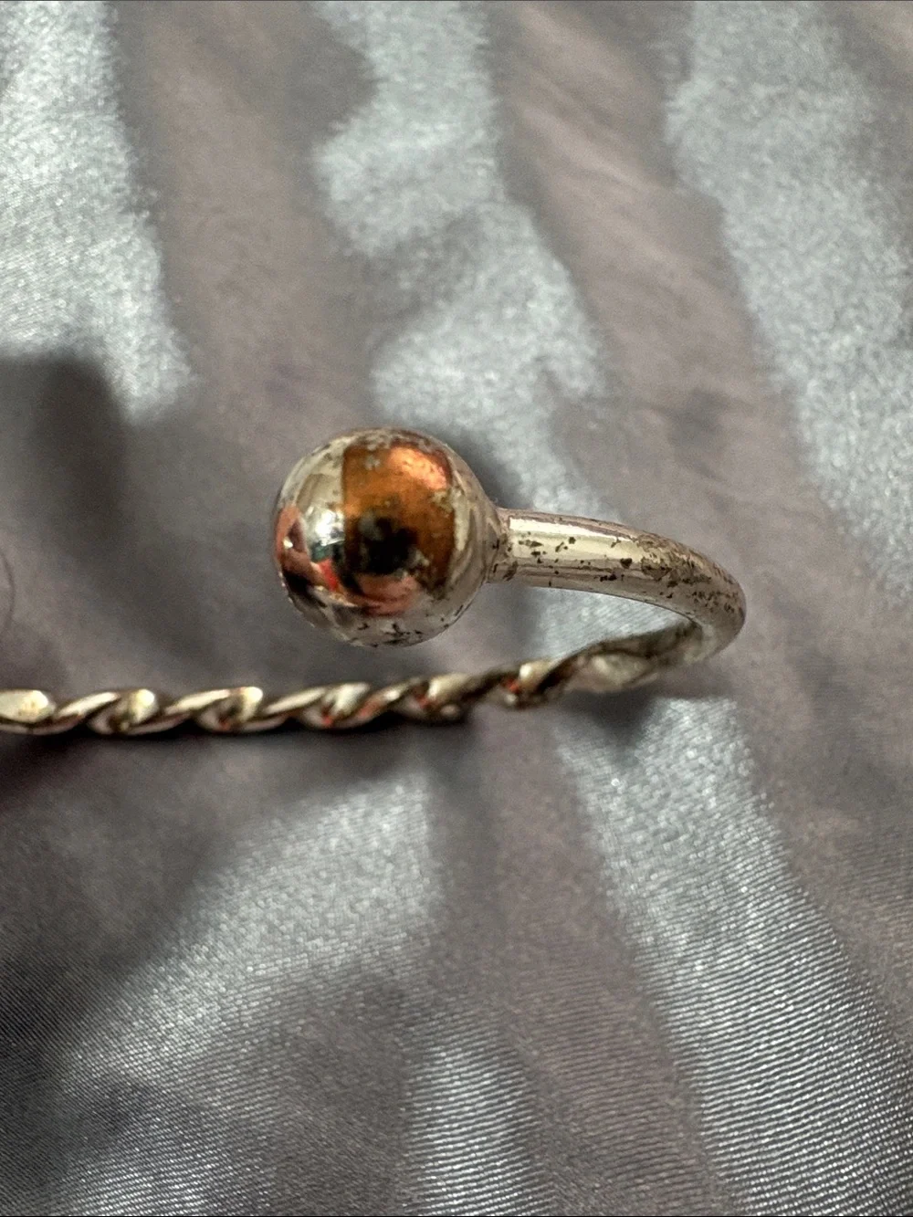Silver-Tone Twisted Cuff Bracelet - Women Jewelry